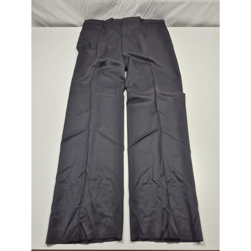 VTG Racquet Club Dress Pants Mens 46x36 Gray Wool Pleated Straight Unhemmed USA